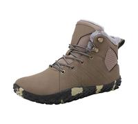 Mens Snow Boots Winter Warm Lined Non-Slip Hiking Boots Outdoor Lightweight Waterproof Barefoot