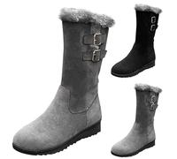 mens snow boots Women Winter Warm Snow Boots Ladies Slip On Water-Resistant Boots Outdoor Fur Lined Ankle Booties Shoes Non-Slip Walking Booties walking boots for women uk waterproof