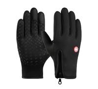Men's Snow Gloves, Snowboard Gloves, Windproof Touchscreen Gloves, Winter Warming Accessories, Thermal Gloves with Zip for Cycling and Hiking