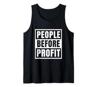 Mens Social Justice Anti Capitalism Protest: People Before Profit Tank Top