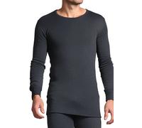 Mens SockShop Heat Holders Long Sleeved Thermal Vest In 2 Colours, Charcoal, Medium