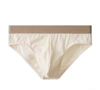 Men's Soft Cotton Briefs Underwear Designed with Bulge Pouch, Breathable Material and Mid Rise Underpants (XL Beige)
