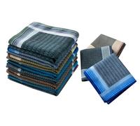 Mens Soft Cotton Handkerchiefs Old-fashioned Jacquard Pattern Assorted Pack, X-mix, 3 PCS