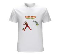 Men's Soft Cotton T-Shirt. Babe Ruth. First Base White L