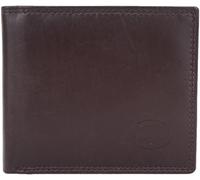 Men's Soft Leather Wallet with Multiple Card Slots and Pockets - Dark Brown