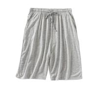 Men's Soft Modal Sleep Shorts Plus Size Casual Five Points for Everyday Use (6XL Light grey)