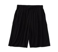 Men's Soft Modal Sleep Shorts Plus Size Casual Five Points for Everyday Use (8XL Black)