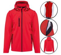 Mens Soft Shell Fleece Lined Waterproof Removable Zip Off Sleeves & Hood Jacket