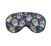 Men's Soft Sleeping Mask, Day Dead Cool Mexican Sugar Skull, Airplane Travel Adjustable Strap Sleep Eye Mask
