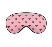 Men's Soft Sleeping Mask, Red Love Heart Art Valentines Pink, Airplane Travel Adjustable Strap Sleep Eye Mask