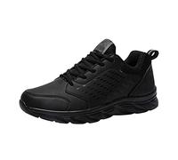 Men's Soft Sole Trainers with Lacing Trainers Wide Wide Walking Shoes Breathable Leisure Shoes PU Summer Shoes Non-Slip Comfortable Work Shoes for Summer, a, 9 UK