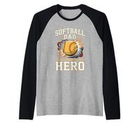 Mens Softball Dad Because Even Pitchers Need A Softball Raglan Baseball Tee