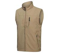 Men's Softshell Gilet Sleeveless Waterproof Waistcoat Activewear Vests Windproof Fleece Lined Gilets Softshell Jacket for Hiking Golf Travelling Safari Versatile Vest