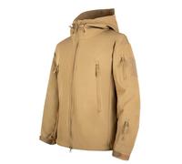 Men's Softshell Waterproof Jacket Zip up Tactical Jackets Outdoor Hooded Windbreak Coat Elasticated Solid Military Work Hoody Tops Autumn Warm Hiking Overcoat for Fishing Hiking Climbing