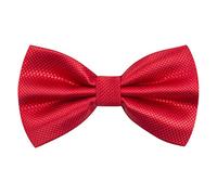 Mens Solid Color Bow ties Polyester Pre Tied Wedding Bow Tie, Red(Size: One Size)
