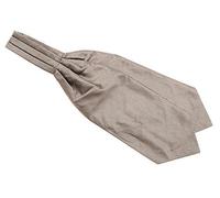 Men's Solid Color Silk Cravat Ties Jacquard Woven Casual Handmade Wedding Ascot - Bronze - One size