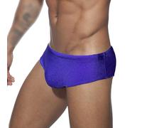 Men's Solid Sexy Briefs Bikini Swimwear Low Rise Casual Triangle Swimsuit Drawstring Basic Swim Trunks (Royal Blue,XXL)