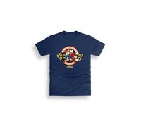 Men's Sonic The Hedgehog Navy T-Shirt - 100% Cotton Soft Crew-Neck Tee for Men - Easy-Care Everyday Layer, Breathable Jersey, Colourfast Sonic Retro Gaming Graphic