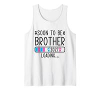 Mens Soon to Be Brother 2027 Loading Pregnancy Announcement Tank Top