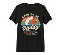 Mens Soon to Be Daddy Again Loading Baby Reveal Premium T-Shirt