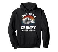 Mens Soon to be Grampy 2026 Retro Pregnancy Announcement Dad Pullover Hoodie