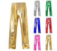Mens Sparkly Straight Trousers Party Sequin Pants Rave Wonder Trousers Metallic Pants Elasticated Waist Sweatpants Hip Hop Dancing Costume Casual Joggers Regular Fit Work Wear Lightweight Activewear
