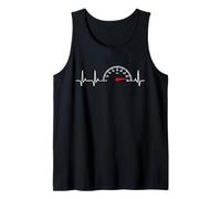 Mens Speedometer Heartbeat Motorcycle Cars High Speed Driving Men Tank Top