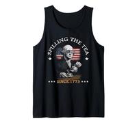 Mens Spilling The Tea Since 1773 US Patriotic History American Tank Top
