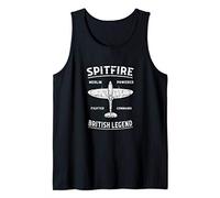 Mens Spitfire Fighter Aircraft RAF WW2 Aeroplane VE VJ D Day Gift Tank Top