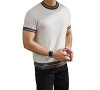 Men's Splicing for polo Shirt Short Sleeve for slim Fit Summer | for slim fit design, knitted texture, short sleeve, business casual style, o-neck comfort