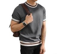 Men's Splicing for polo Shirt Short Sleeve for slim Fit Summer | for slim fit design, knitted texture, short sleeve, business casual style, o-neck comfort