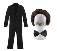Mens Spoilt Rat Costume | 5 Pcs | Blazer, Trousers, Wig, Bow Tie & Rat Nose - Medium