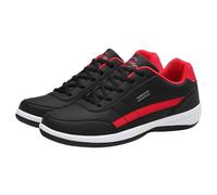 Mens Sport and Outdoor Shoes - Running Shoes Men Running Sneaker Basketballshoe Casual Shoe Leather Sport Shoe Breathable Training Walking Gymathletic Fitness Sneakers Trainers Black