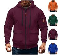 Men's Sport Hoodie Windproof Fleece Hoodys Jackets Breathable Lightweight Coats Hooded Sweatshirt Casual Autumn Lounge Wear Combat Jacket Tactical Hoody Coat Suitable In Athletic With Pockets