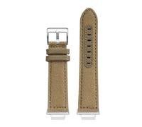 Men's Sport Modified Nylon Canvas Bottom cowhide Watch Strap Fit for Casio GM-2100/GA-2100(Army green-silver)