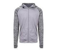 Mens Sports Hooded Jacket Slim Fit Zip Up Performance Hoodie with Thumbholes