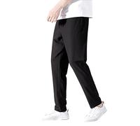 Mens Sports Pants Loose Lightweight Joggers Sweatpants Black
