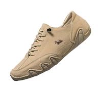 Mens Sports Running Shoes Cushioned Footbed Shoes Non Slip Breathable Sneakers Sturdy Grip Sneakers Lawn Bowls Casual Trainers Cushioned Footbed Trainers Arch Support & Perfect for Casual Wear Khaki