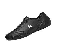 Mens Sports Running Shoes Cushioned Footbed Trainers Cushioned Footbed Trainers Lightweight Sneakers Fashion Wide Fit Shoes Lawn Bowls Sneakers for Walking Rock Climbing Trail Running Black
