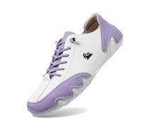 Mens Sports Running Shoes Cushioned Footbed Trainers Waterproof Walking Sneakers Non Slip Breathable Sneakers Fashion Wide Fit Shoes Lightweight Trainers Arch Support & Perfect for Casual Wear Purple