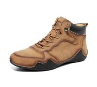 Mens Sports Running Shoes Waterproof Walking Shoes Non Slip Breathable Trainers Sturdy Grip Sneakers Sports & Outdoor Trainers Fashion Wide Fit Sneakers for Walking Rock Climbing Trail Running Brown
