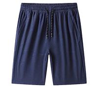 Mens Sports Shorts with Pockets 2023 Summer New Trend Wear Fast Dry Thin Leisure Sports Running Men and Women Fifth Shorts Basics Boxers (Blue, XXXL)