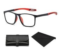 Men's Sports Ultra-Light Anti-Blue Light Presbyopic Glasses, Sports Cycling Reading Glasse, Dual Focus Reading Glasses (1.5 x,Red)