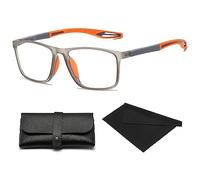 Men's Sports Ultra-Light Anti-Blue Light Presbyopic Glasses, Sports Cycling Reading Glasse, Dual Focus Reading Glasses (1.5 x,Orange)