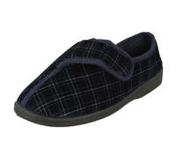 Mens Spot On Textile Hook & Loop Full Slippers Casual Loungewear MVSN