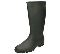 Spot On Fashion Mens Mid Calf Wellington Boots Bully Rounded Toe Green/Black UK 11