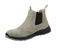 Men's Spring Autumn and Winter Suede Leather Toe Anti and Anti Puncture Construction Shoes High Top Work Welding Protective Boots Tan Casual Shoes for Men (Yellow, 9)