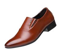 Men's Spring Summer and Autumn Top Breathable Soft Leather Soft Sole Driving Business Formal British Style Casual Leather Shoes Mens Size 12 Tennis Shoes (Brown, 5)