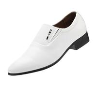 Men's Spring Summer and Autumn Top Breathable Soft Leather Soft Sole Driving Business Formal British Style Casual Leather Shoes Mens Size 12 Tennis Shoes (White, 7.5)