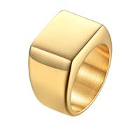 Men's Square Blank Signet Ring Stainless Steel Band 4 Colors Size 7-12 | Solid stainless steel polished finish 4 colors US size7-12 heavy weight